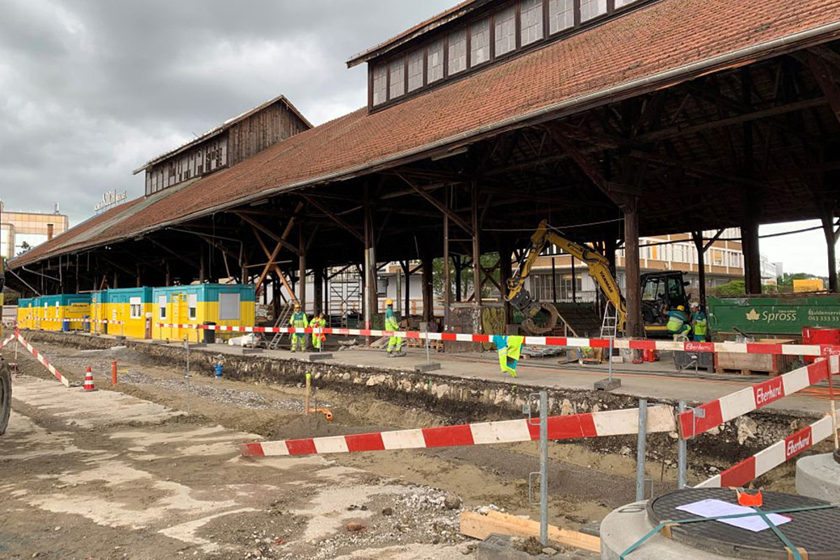 Grosse Halle auf dem Koch Areal