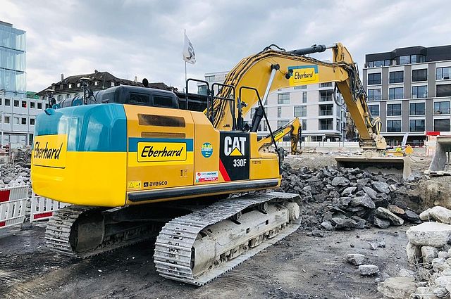 Hier sieht man den Bagger CAT 330F